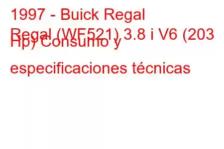 1997 - Buick Regal
Regal (WF521) 3.8 i V6 (203 Hp) Consumo y especificaciones técnicas