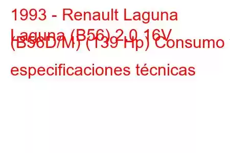 1993 - Renault Laguna
Laguna (B56) 2.0 16V (B56D/M) (139 Hp) Consumo y especificaciones técnicas