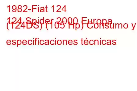 1982-Fiat 124
124 Spider 2000 Europa (124DS) (105 Hp) Consumo y especificaciones técnicas