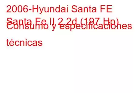 2006-Hyundai Santa FE
Santa Fe II 2.2d (197 Hp) Consumo y especificaciones técnicas