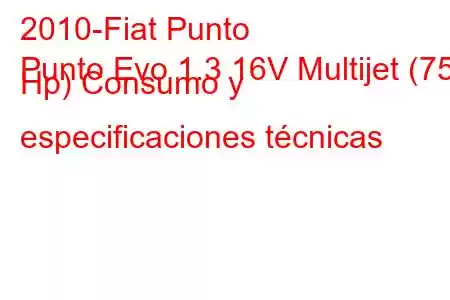 2010-Fiat Punto
Punto Evo 1.3 16V Multijet (75 Hp) Consumo y especificaciones técnicas