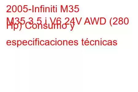 2005-Infiniti M35
M35 3.5 i V6 24V AWD (280 Hp) Consumo y especificaciones técnicas