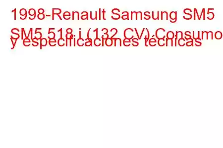 1998-Renault Samsung SM5
SM5 518 i (132 CV) Consumo y especificaciones técnicas