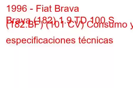 1996 - Fiat Brava
Brava (182) 1.9 TD 100 S (182.BF) (101 CV) Consumo y especificaciones técnicas