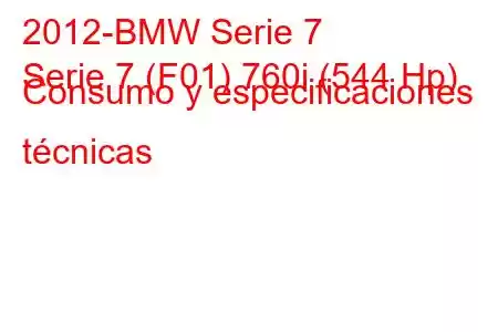 2012-BMW Serie 7
Serie 7 (F01) 760i (544 Hp) Consumo y especificaciones técnicas