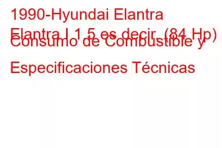 1990-Hyundai Elantra
Elantra I 1.5 es decir. (84 Hp) Consumo de Combustible y Especificaciones Técnicas