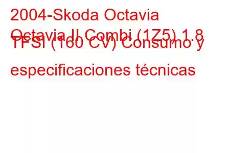 2004-Skoda Octavia
Octavia II Combi (1Z5) 1.8 TFSI (160 CV) Consumo y especificaciones técnicas