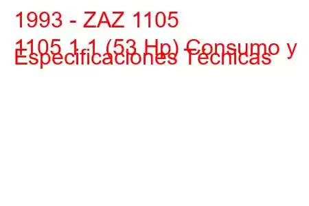 1993 - ZAZ 1105
1105 1.1 (53 Hp) Consumo y Especificaciones Técnicas