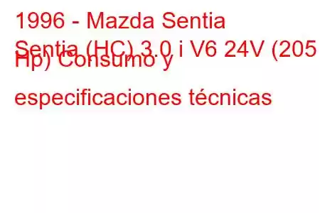 1996 - Mazda Sentia
Sentia (HC) 3.0 i V6 24V (205 Hp) Consumo y especificaciones técnicas