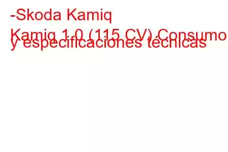 -Skoda Kamiq
Kamiq 1.0 (115 CV) Consumo y especificaciones técnicas