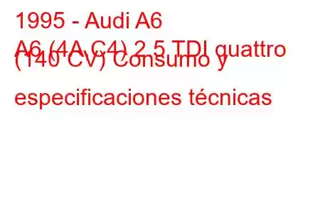 1995 - Audi A6
A6 (4A,C4) 2.5 TDI quattro (140 CV) Consumo y especificaciones técnicas