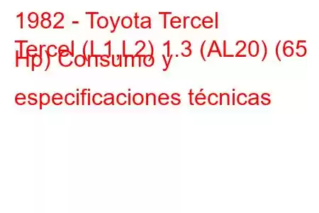 1982 - Toyota Tercel
Tercel (L1,L2) 1.3 (AL20) (65 Hp) Consumo y especificaciones técnicas