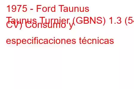 1975 - Ford Taunus
Taunus Turnier (GBNS) 1.3 (54 CV) Consumo y especificaciones técnicas