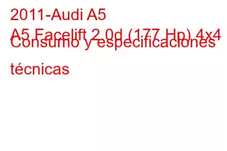 2011-Audi A5
A5 Facelift 2.0d (177 Hp) 4x4 Consumo y especificaciones técnicas