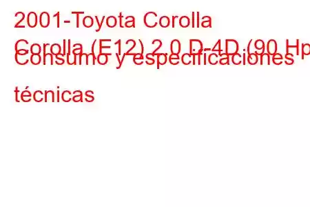 2001-Toyota Corolla
Corolla (E12) 2.0 D-4D (90 Hp) Consumo y especificaciones técnicas