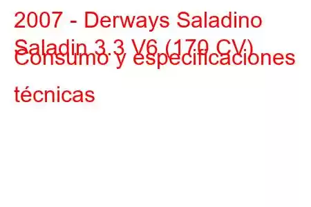 2007 - Derways Saladino
Saladin 3.3 V6 (170 CV) Consumo y especificaciones técnicas