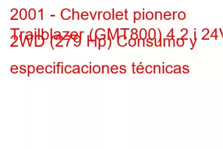 2001 - Chevrolet pionero
Trailblazer (GMT800) 4.2 i 24V 2WD (279 Hp) Consumo y especificaciones técnicas