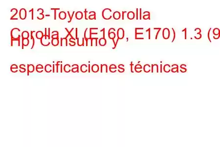 2013-Toyota Corolla
Corolla XI (E160, E170) 1.3 (99 Hp) Consumo y especificaciones técnicas