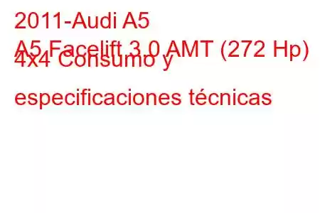 2011-Audi A5
A5 Facelift 3.0 AMT (272 Hp) 4x4 Consumo y especificaciones técnicas