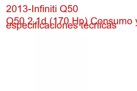 2013-Infiniti Q50
Q50 2.1d (170 Hp) Consumo y especificaciones técnicas