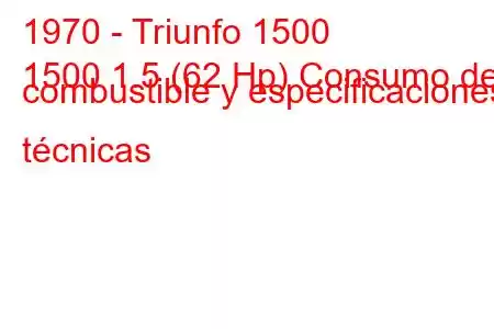 1970 - Triunfo 1500
1500 1.5 (62 Hp) Consumo de combustible y especificaciones técnicas