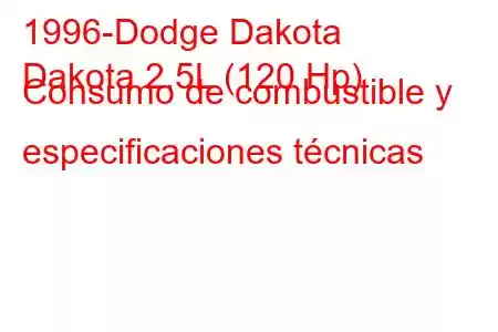 1996-Dodge Dakota
Dakota 2.5L (120 Hp) Consumo de combustible y especificaciones técnicas