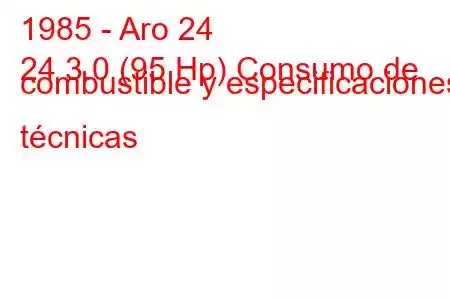 1985 - Aro 24
24 3.0 (95 Hp) Consumo de combustible y especificaciones técnicas