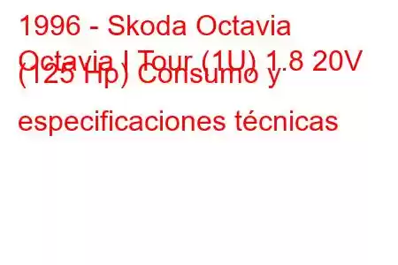 1996 - Skoda Octavia
Octavia I Tour (1U) 1.8 20V (125 Hp) Consumo y especificaciones técnicas