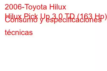 2006-Toyota Hilux
Hilux Pick Up 3.0 TD (163 Hp) Consumo y especificaciones técnicas