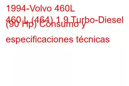 1994-Volvo 460L
460 L (464) 1.9 Turbo-Diesel (90 Hp) Consumo y especificaciones técnicas