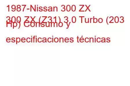 1987-Nissan 300 ZX
300 ZX (Z31) 3.0 Turbo (203 Hp) Consumo y especificaciones técnicas