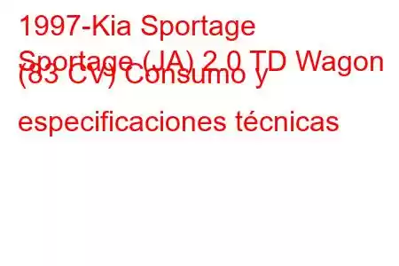 1997-Kia Sportage
Sportage (JA) 2.0 TD Wagon (83 CV) Consumo y especificaciones técnicas