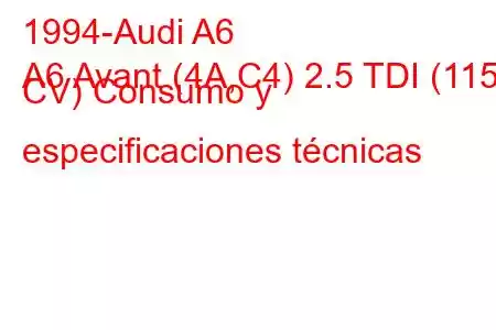 1994-Audi A6
A6 Avant (4A,C4) 2.5 TDI (115 CV) Consumo y especificaciones técnicas