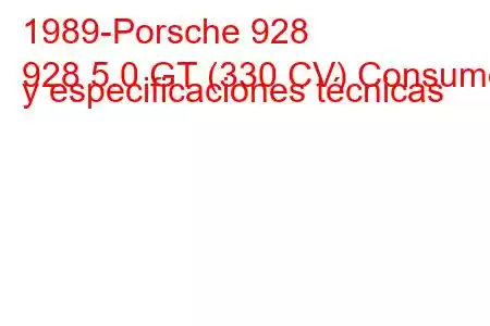 1989-Porsche 928
928 5.0 GT (330 CV) Consumo y especificaciones técnicas