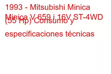 1993 - Mitsubishi Minica
Minica V 659 i 16V ST-4WD (55 Hp) Consumo y especificaciones técnicas