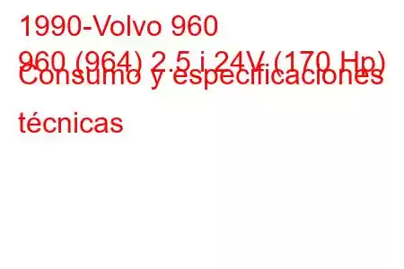 1990-Volvo 960
960 (964) 2.5 i 24V (170 Hp) Consumo y especificaciones técnicas