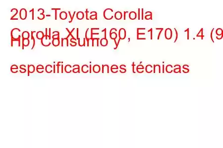 2013-Toyota Corolla
Corolla XI (E160, E170) 1.4 (90 Hp) Consumo y especificaciones técnicas