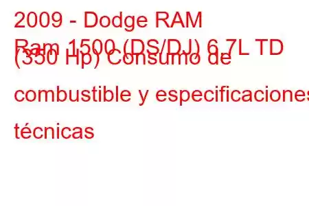 2009 - Dodge RAM
Ram 1500 (DS/DJ) 6.7L TD (350 Hp) Consumo de combustible y especificaciones técnicas