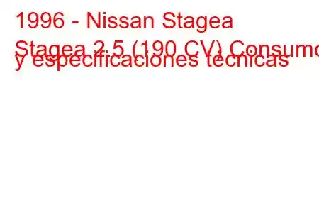 1996 - Nissan Stagea
Stagea 2.5 (190 CV) Consumo y especificaciones técnicas