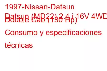 1997-Nissan-Datsun
Datsun (MD22) 2.4 i 16V 4WD Double Cab (130 Hp) Consumo y especificaciones técnicas