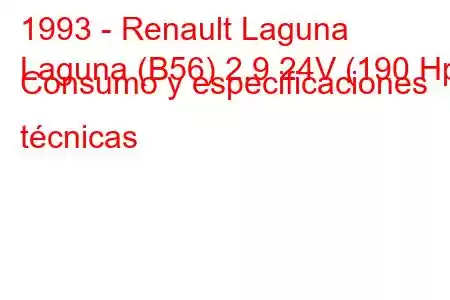 1993 - Renault Laguna
Laguna (B56) 2.9 24V (190 Hp) Consumo y especificaciones técnicas