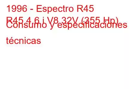 1996 - Espectro R45
R45 4.6 i V8 32V (355 Hp) Consumo y especificaciones técnicas