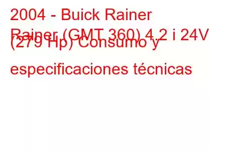 2004 - Buick Rainer
Rainer (GMT 360) 4.2 i 24V (279 Hp) Consumo y especificaciones técnicas