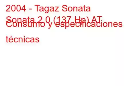 2004 - Tagaz Sonata
Sonata 2.0 (137 Hp) AT Consumo y especificaciones técnicas