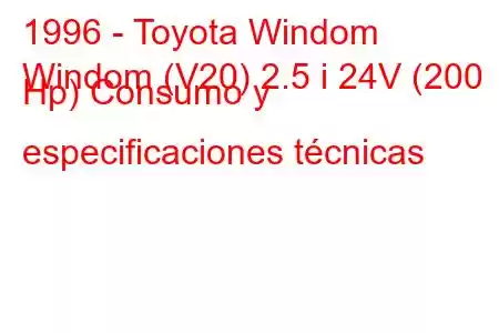 1996 - Toyota Windom
Windom (V20) 2.5 i 24V (200 Hp) Consumo y especificaciones técnicas