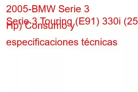 2005-BMW Serie 3
Serie 3 Touring (E91) 330i (258 Hp) Consumo y especificaciones técnicas