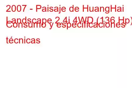 2007 - Paisaje de HuangHai
Landscape 2.4i 4WD (136 Hp) Consumo y especificaciones técnicas