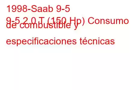 1998-Saab 9-5
9-5 2.0 T (150 Hp) Consumo de combustible y especificaciones técnicas