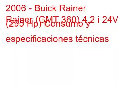 2006 - Buick Rainer
Rainer (GMT 360) 4.2 i 24V (295 Hp) Consumo y especificaciones técnicas