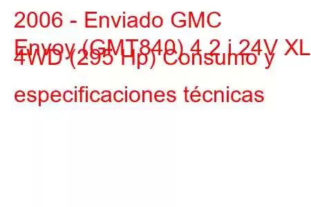 2006 - Enviado GMC
Envoy (GMT840) 4.2 i 24V XL 4WD (295 Hp) Consumo y especificaciones técnicas